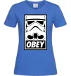 Женская футболка Obey штурмовик Ярко-синий фото