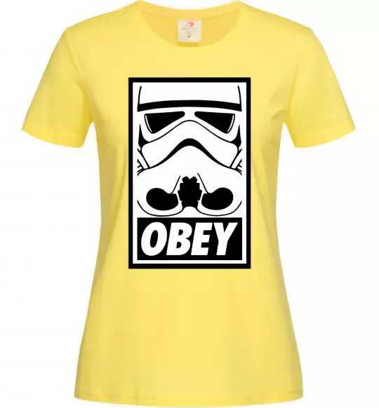 Женская футболка Obey штурмовик Лимонный фото