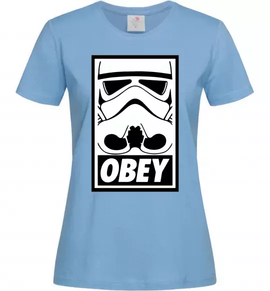 Женская футболка Obey штурмовик Голубой фото