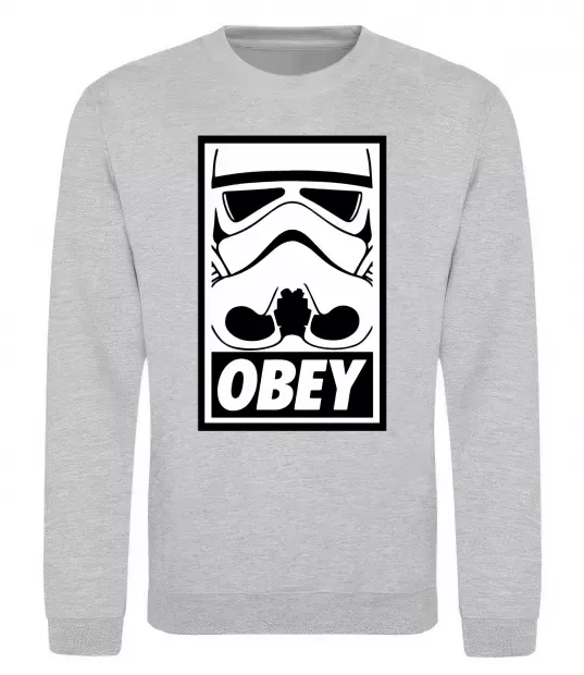 Свитшот Obey штурмовик Серый меланж фото