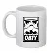 Чашка керамічна Obey штурмовик Білий фото