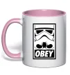 Чашка с цветной ручкой Obey штурмовик Нежно розовый фото