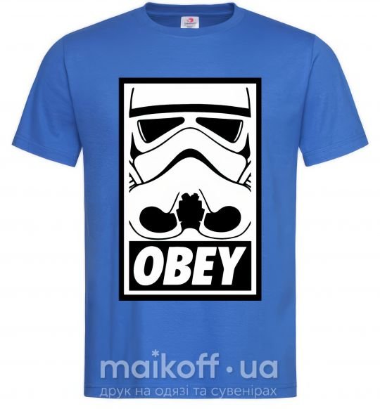 Чоловіча футболка Obey штурмовик Яскраво-синій фото