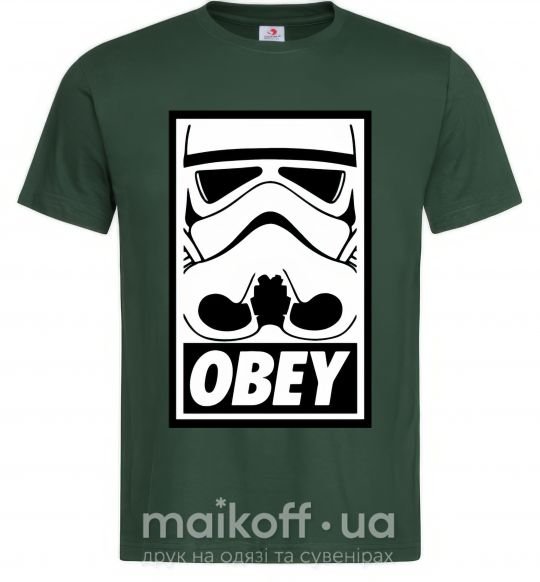 Мужская футболка Obey штурмовик Темно-зеленый фото