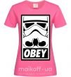 Женская футболка Obey штурмовик Ярко-розовый фото