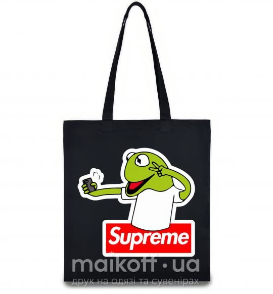 Еко-сумка Supreme жаба Чорний фото