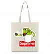 Еко-сумка Supreme жаба Бежевий фото