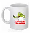 Чашка керамическая Supreme жаба Белый фото