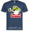 Мужская футболка Supreme жаба Темно-синий фото