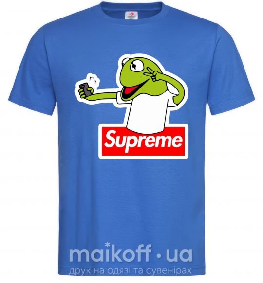 Мужская футболка Supreme жаба Ярко-синий фото