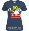 Жіноча футболка Supreme жаба Темно-синій фото
