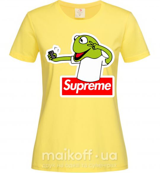 Жіноча футболка Supreme жаба Лимонний фото