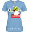 Жіноча футболка Supreme жаба Блакитний фото