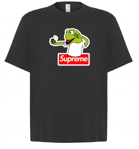 Футболка Оверсайз Supreme жаба Черный фото