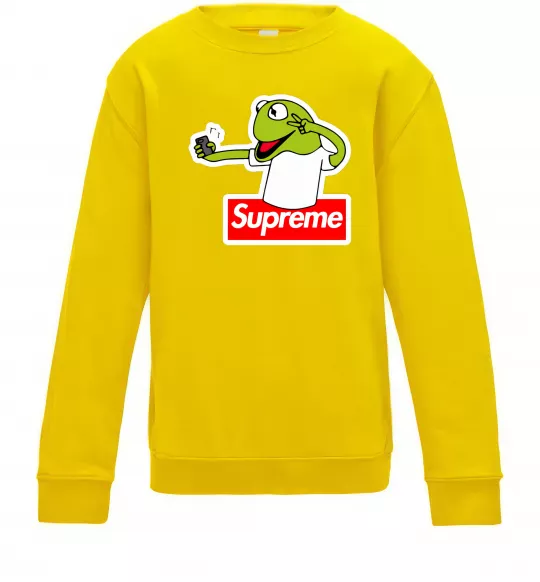 Дитячий світшот Supreme жаба Сонячно жовтий фото