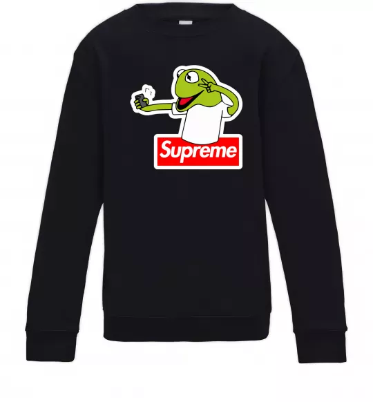 Дитячий світшот Supreme жаба Чорний фото