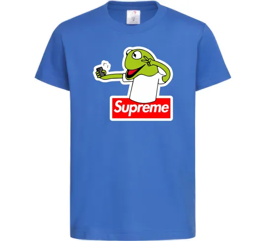 Детская футболка Supreme жаба Ярко-синий фото