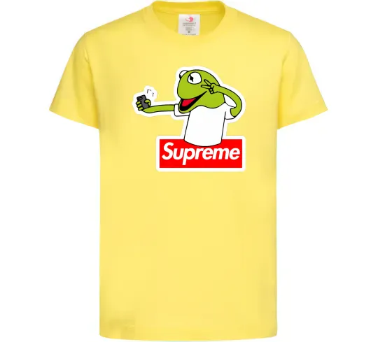 Детская футболка Supreme жаба Лимонный фото