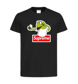 Детская футболка Supreme жаба Черный фото
