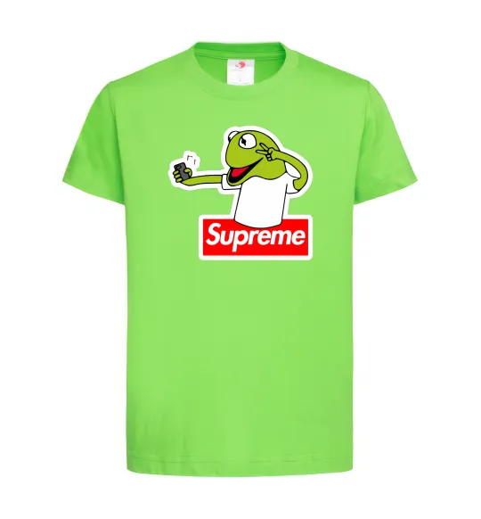 Детская футболка Supreme жаба Лаймовый фото