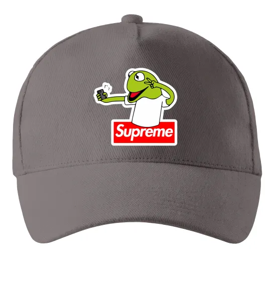 Кепка Supreme жаба Сірий фото
