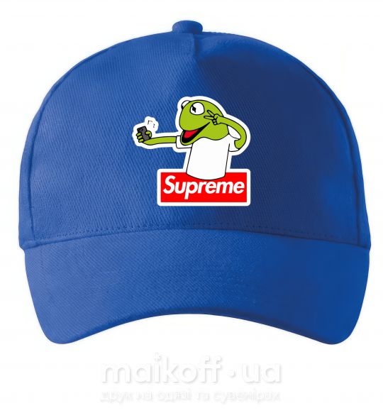 Кепка Supreme жаба Ярко-синий фото