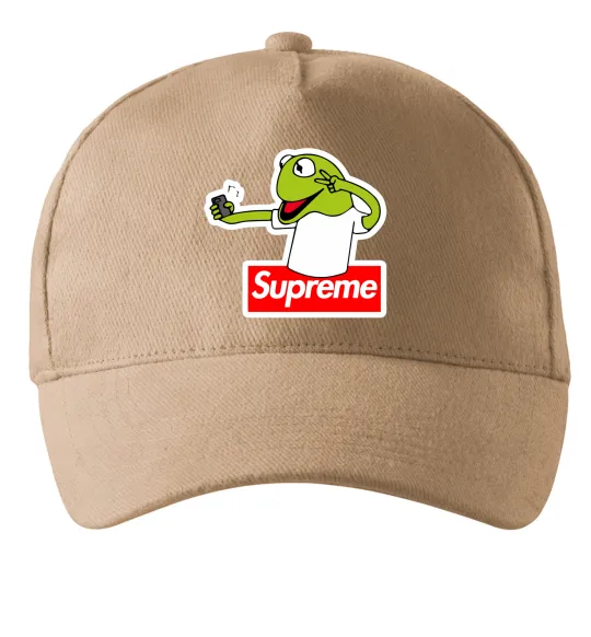 Кепка Supreme жаба Песочный фото