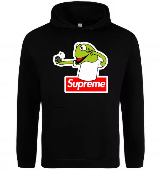 Женская толстовка (худи) Supreme жаба Черный фото