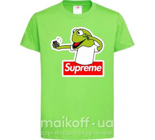 Дитяча футболка Supreme жаба Лаймовий фото