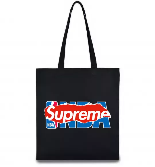 Еко-сумка Supreme NBA Чорний фото