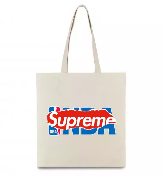 Еко-сумка Supreme NBA Бежевий фото