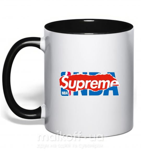 Чашка з кольоровою ручкою Supreme NBA Чорний фото