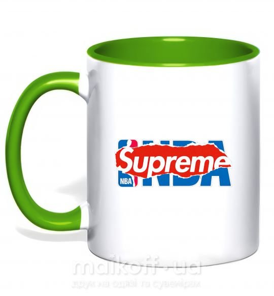 Чашка з кольоровою ручкою Supreme NBA Зелений фото