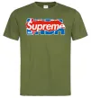 Мужская футболка Supreme NBA Оливковый фото