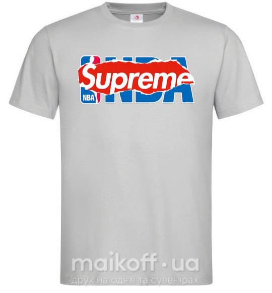 Мужская футболка Supreme NBA Серый фото