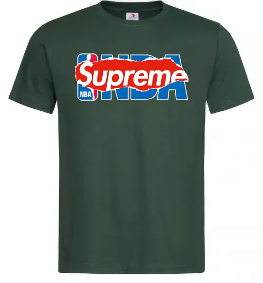 Мужская футболка Supreme NBA Темно-зеленый фото