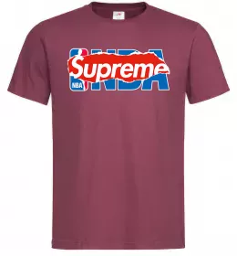 Мужская футболка Supreme NBA Бордовый фото