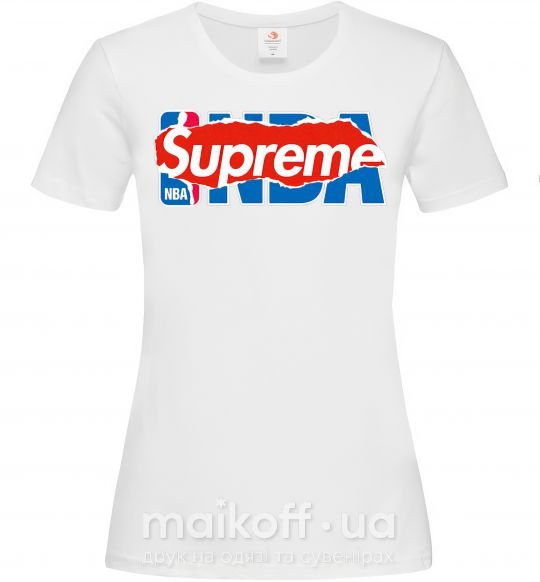 Женская футболка Supreme NBA Белый фото