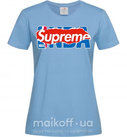 Женская футболка Supreme NBA Голубой фото
