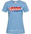Жіноча футболка Supreme NBA Блакитний фото