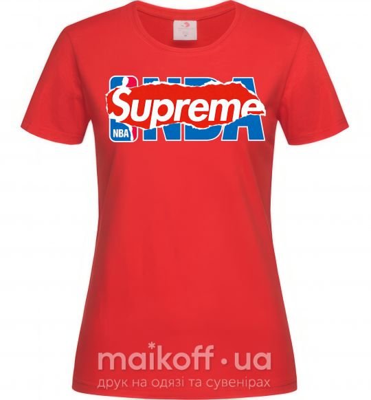 Жіноча футболка Supreme NBA Червоний фото