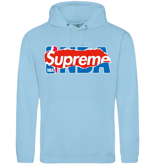 Жіноча толстовка (худі) Supreme NBA Блакитний фото