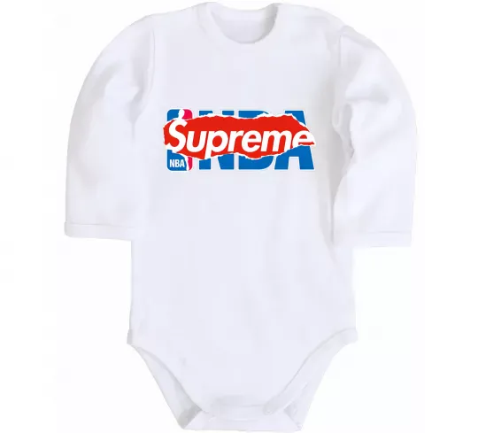 Дитячий бодік Supreme NBA Білий фото