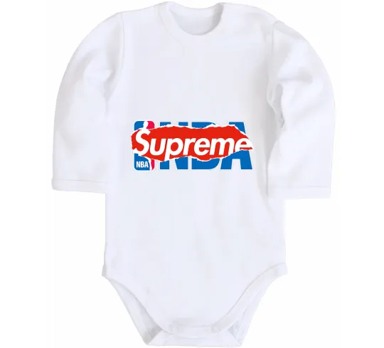 Дитячий бодік Supreme NBA Білий фото