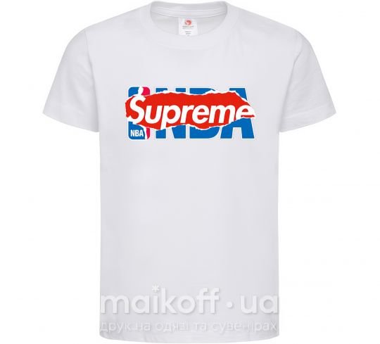 Детская футболка Supreme NBA Белый фото