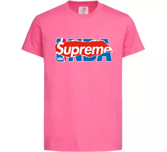 Детская футболка Supreme NBA Ярко-розовый фото