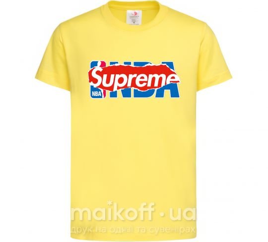Дитяча футболка Supreme NBA Лимонний фото