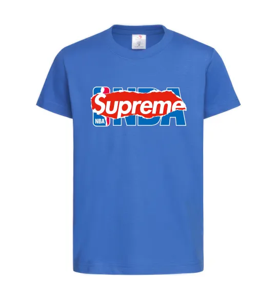 Дитяча футболка Supreme NBA Яскраво-синій фото