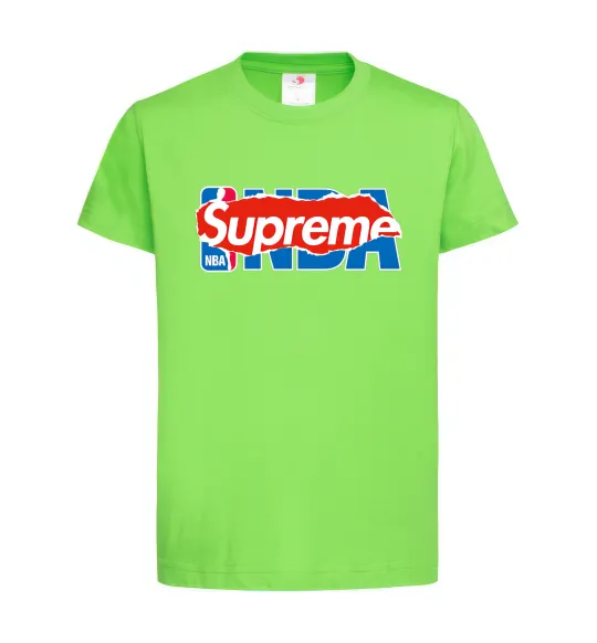 Дитяча футболка Supreme NBA Лаймовий фото