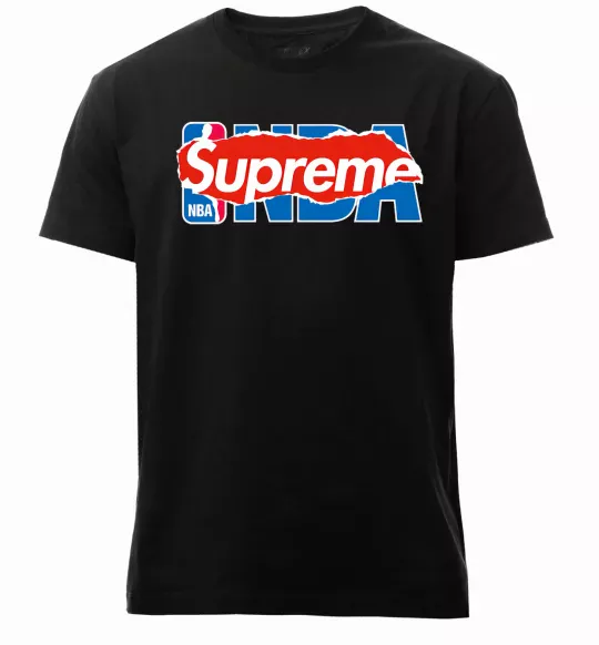 Чоловіча преміум футболка Supreme NBA Чорний фото